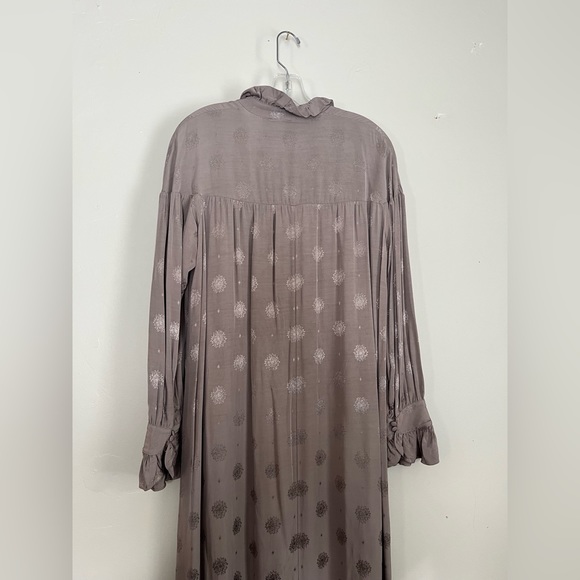 H&M Sandra Mansour Long Sleeve Viscose Jacquard Weave Tunic Dress - Picture 5 of 13
